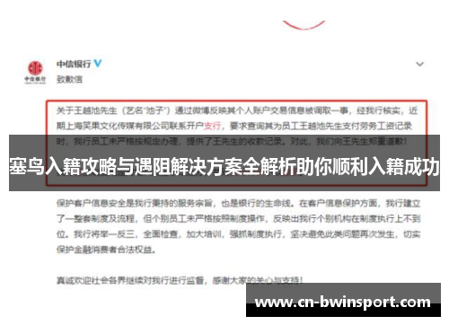 塞鸟入籍攻略与遇阻解决方案全解析助你顺利入籍成功